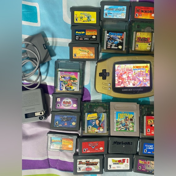 Gameboy advance gold pokemon backlight V2 bundle 29 games